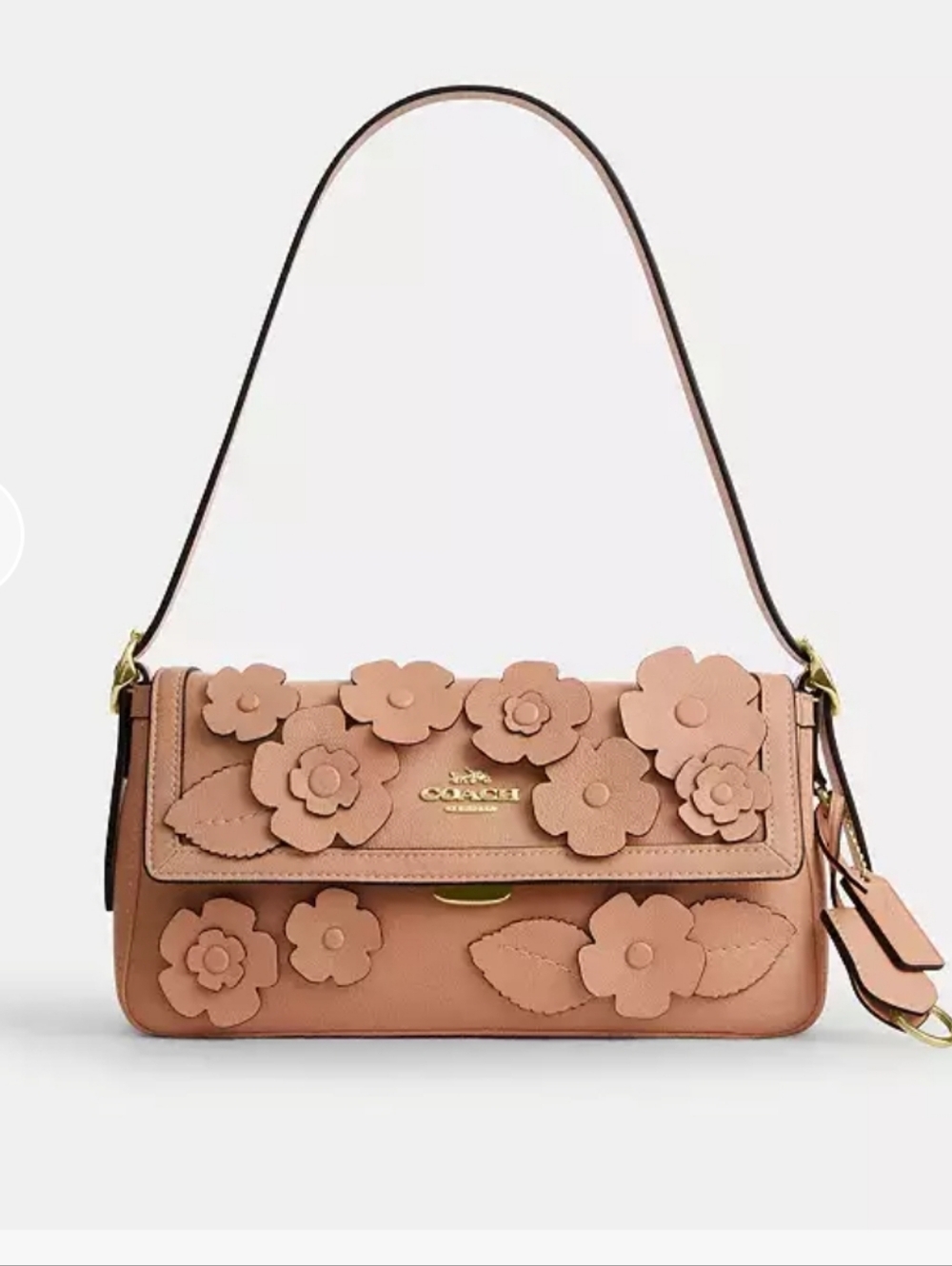 Coach Etta Small Flap Shoulder Bag in Dusty Rose  Appliqué